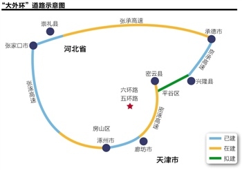 京津冀交通一体化雏形初现 北京新机场跨两地