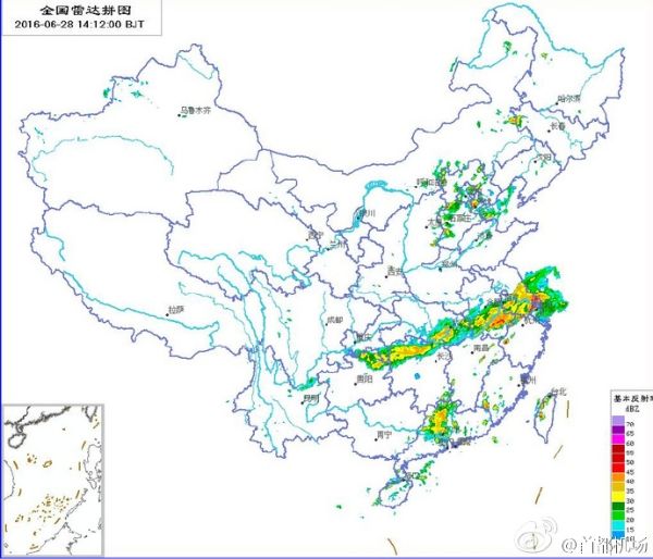 雷雨覆盖华东、北京等地 飞机机场“趴窝” 雷雨覆盖华东、北京等地 飞机机场“趴窝”