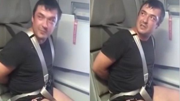 战斗民族!男子闹事被俄空乘绑在座椅上