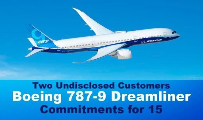 两家未公布身份的航空公司订购15架787454991_ 两家未公布身份的航空公司订购15架787