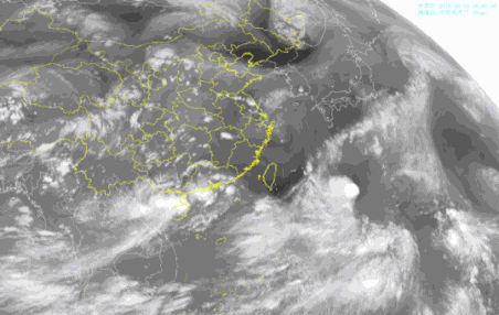 8月10日6时至11日5时(北京时间),“风云四号”A星监测中层水汽动图。
