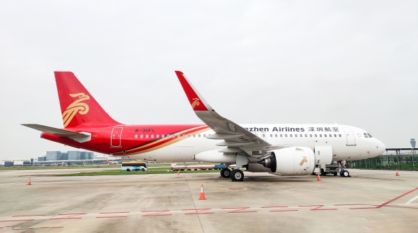 深航迎第15架A320NEO飞机 助力旅客国庆出行