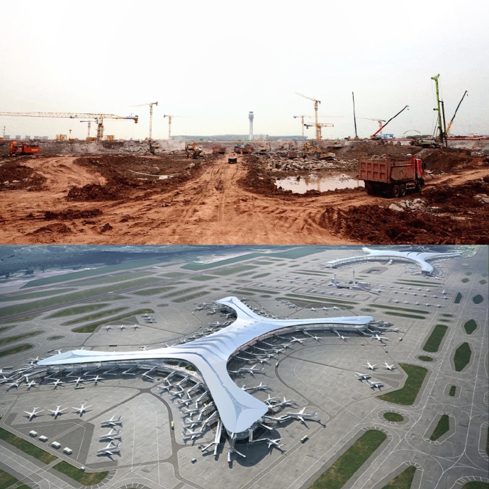 进度喜人!重庆江北机场T3B航站楼建设有序推进564295_ 进度喜人!重庆江北机场T3B航站楼建设有序推进